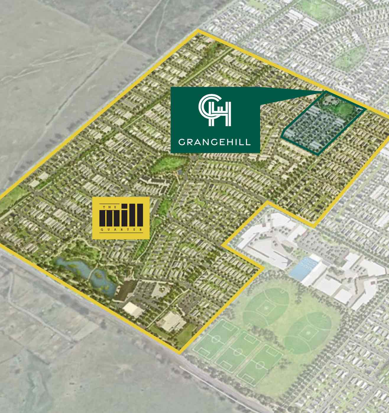 Grangehill in Jubilee Estate - Wyndham Vale Location map